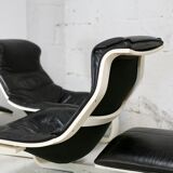 Pair of armchairs and ottomans Nelo Sweden, Sweden, circa 1975