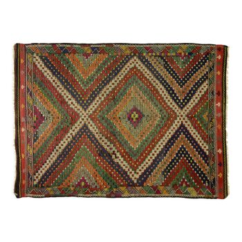 Anatolian handmade kilim rug 247 cm x 175 cm
