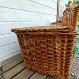 Wicker toy chest