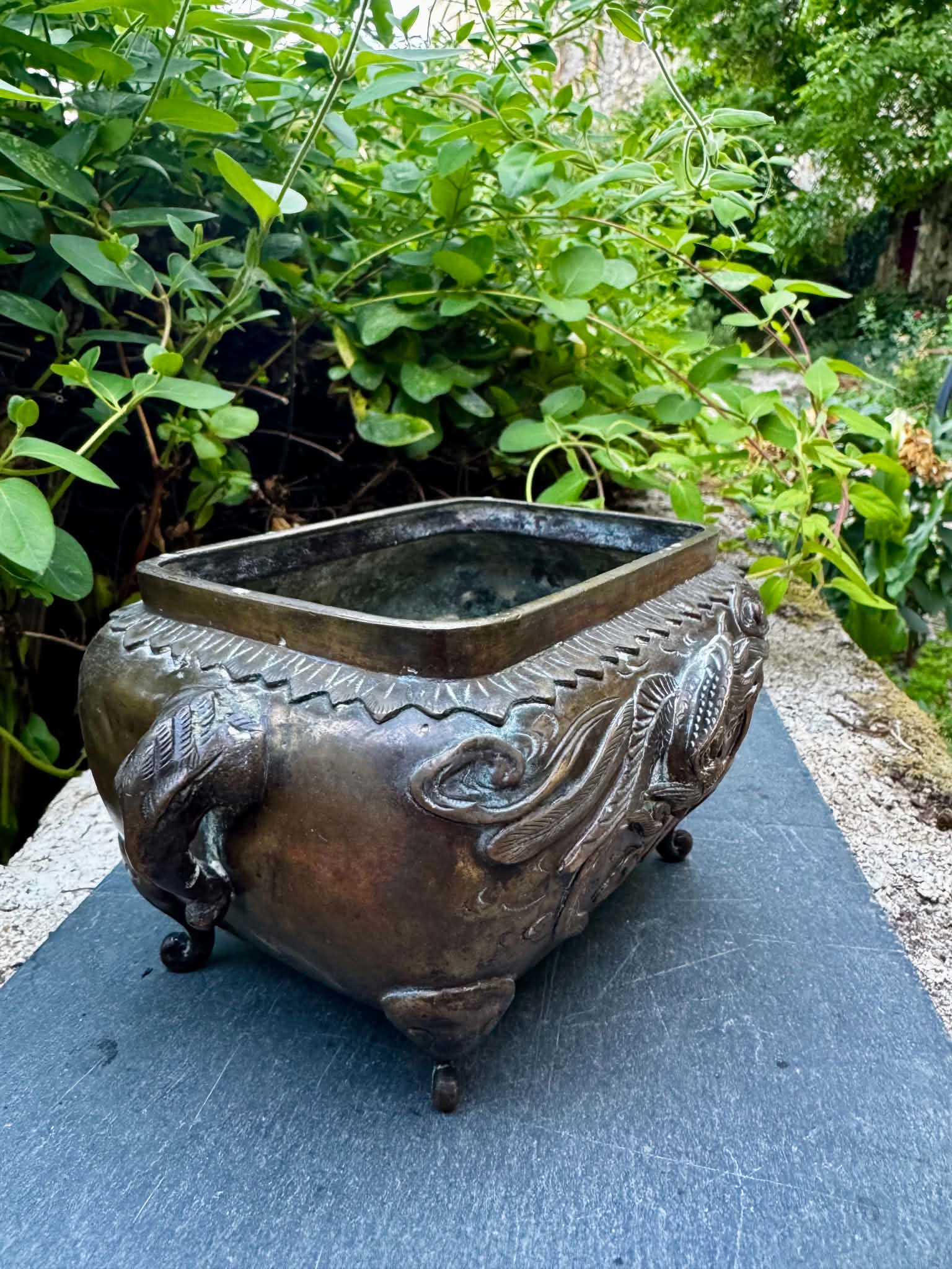 Jardinière, cache-pot en bronze, Asie XIXe siècle