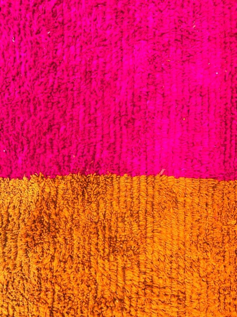 Tapis en laine pure fait main traditionnelle taille 100 x 200 cm