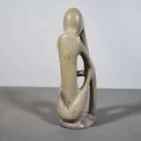 Design Soapstone Sculpture “The Thinker”, 1970s