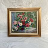 Oil painting on canvas signed dimensions: height -50cm-width -58cm-