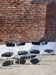 Lot 4 chaises vintage skaï noir et métal chromé