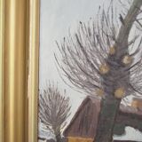 Painting „The Winterscape”, Scandinavian design, 1960s