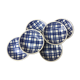 6 assiettes creuses écossais bleu