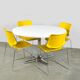 Modern vintage dining table with chrome star base by pastoe, 1970s