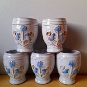 Tasses en céramique Van Melle oiseaux