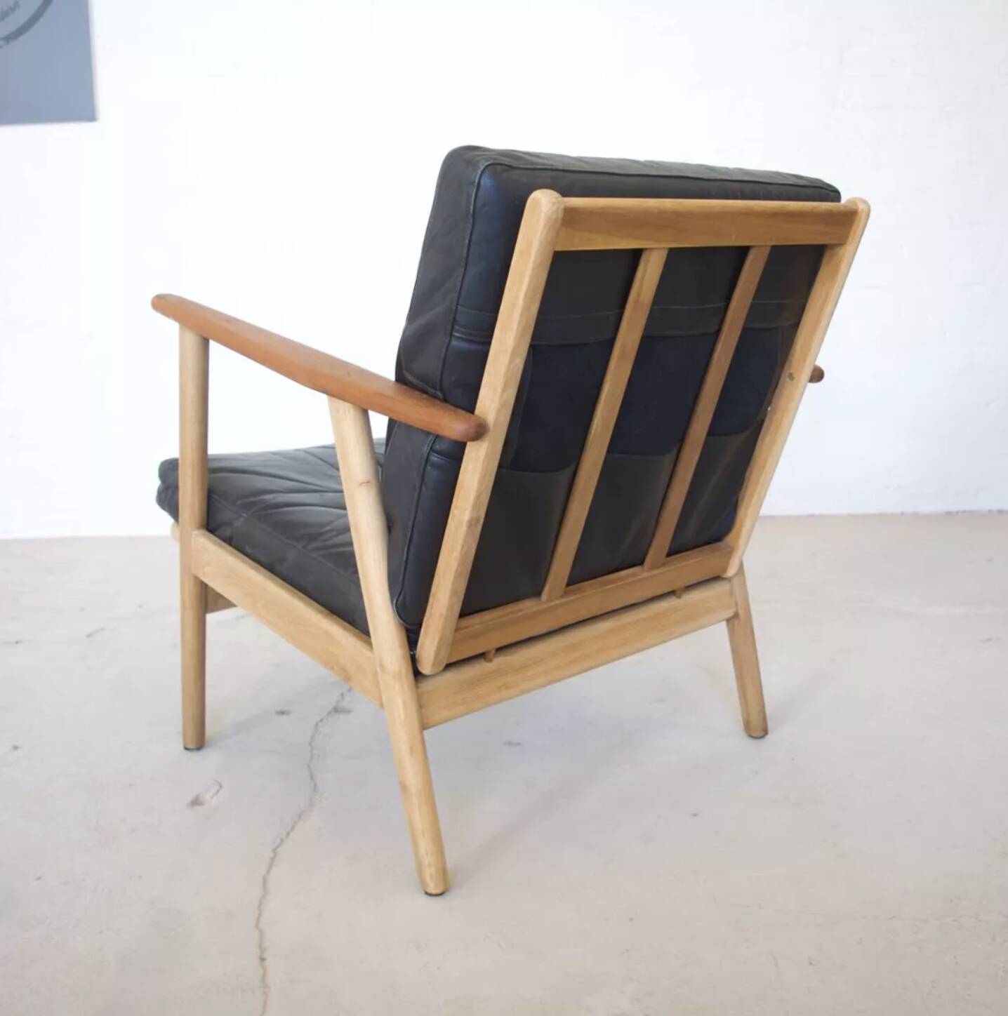 Danish mid-century teak & oak armchair, 1950s