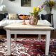 Farmhouse coffee table in antique weathered wood