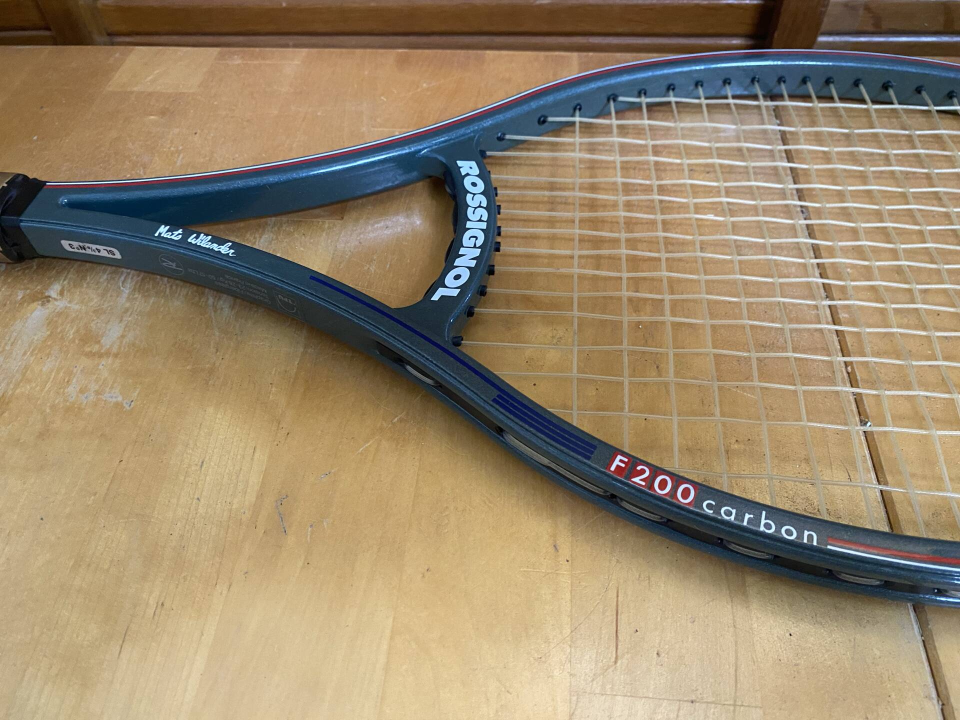 Vintage rossignol f200 carbon tennis racket + sports cover