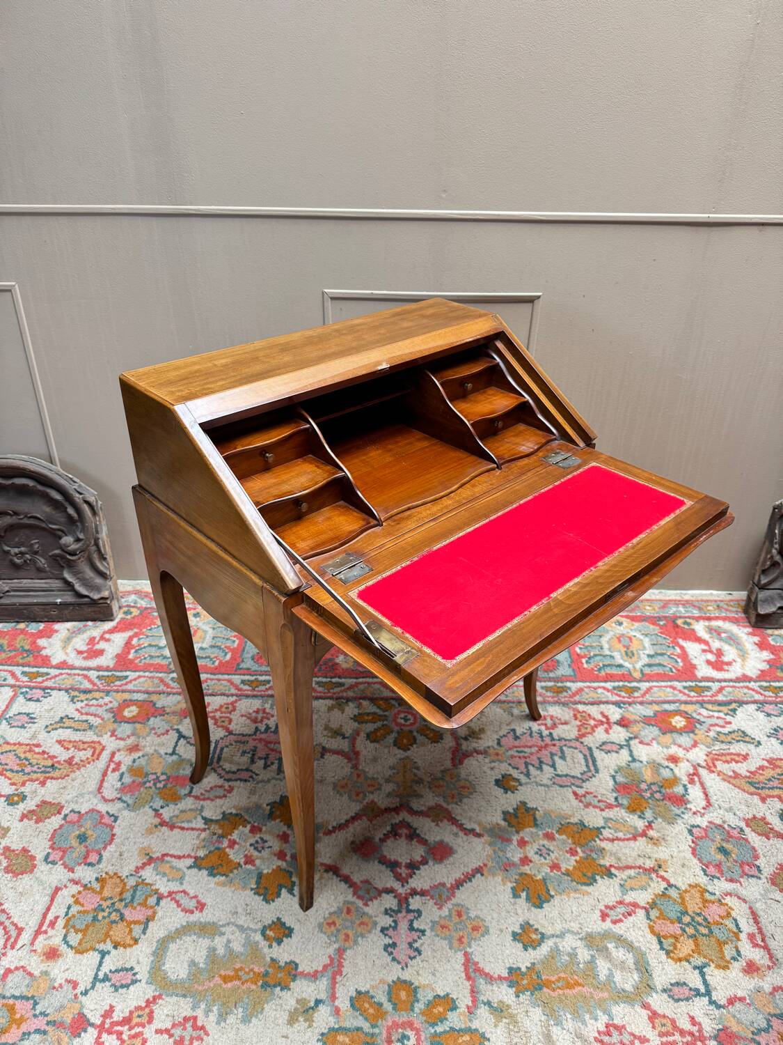 Louis XV style cherry wood sloping desk