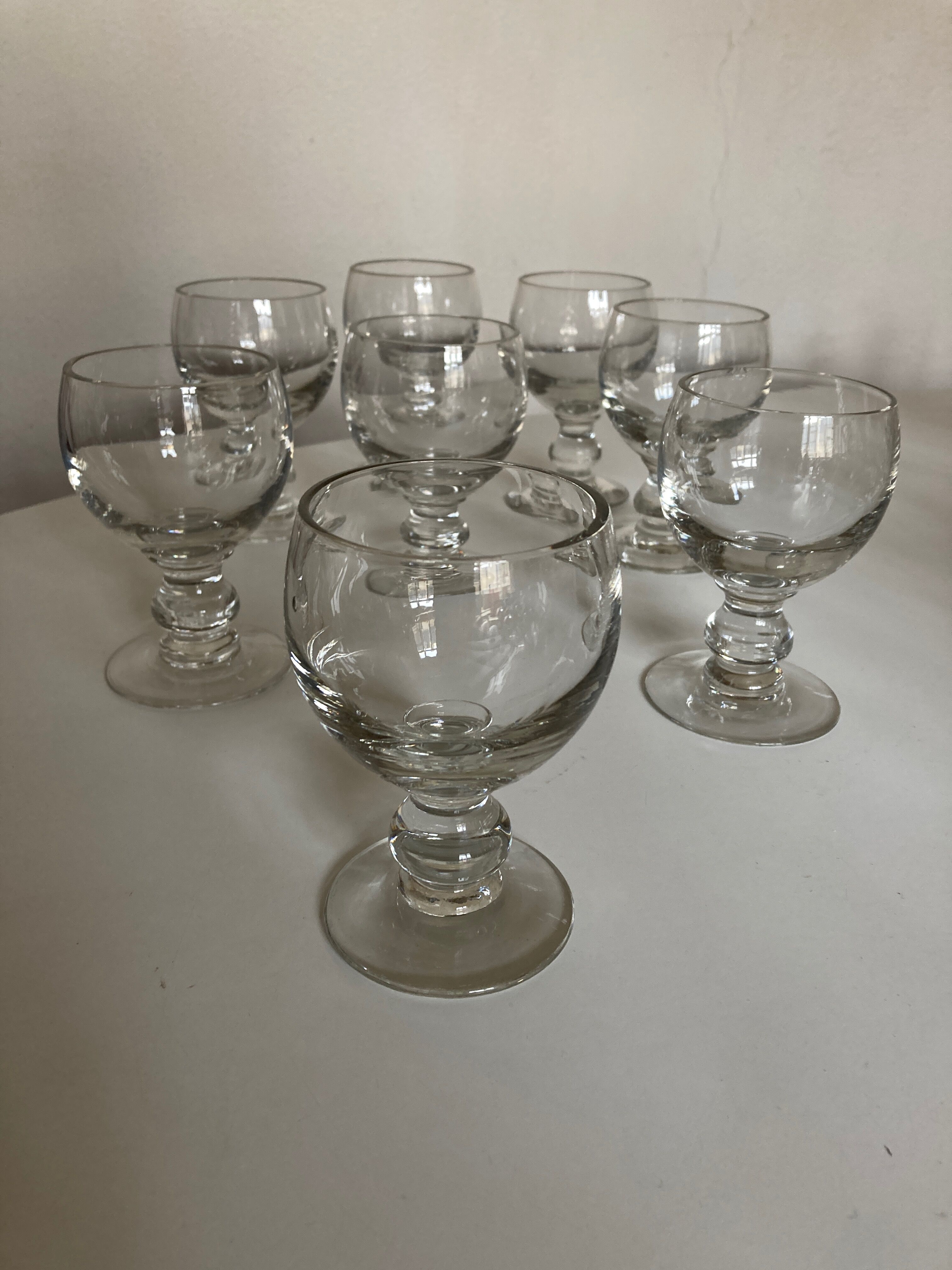 Set of 8 glasses balloon 19th