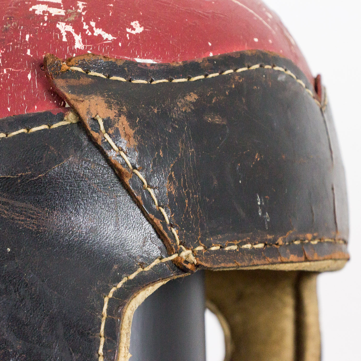 Casque de football américain vintage des années 1930 par Ken-Wel