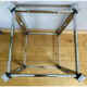 1970s sofa end harness in chromed metal, 3 removable shelves smoked mirrors (available)