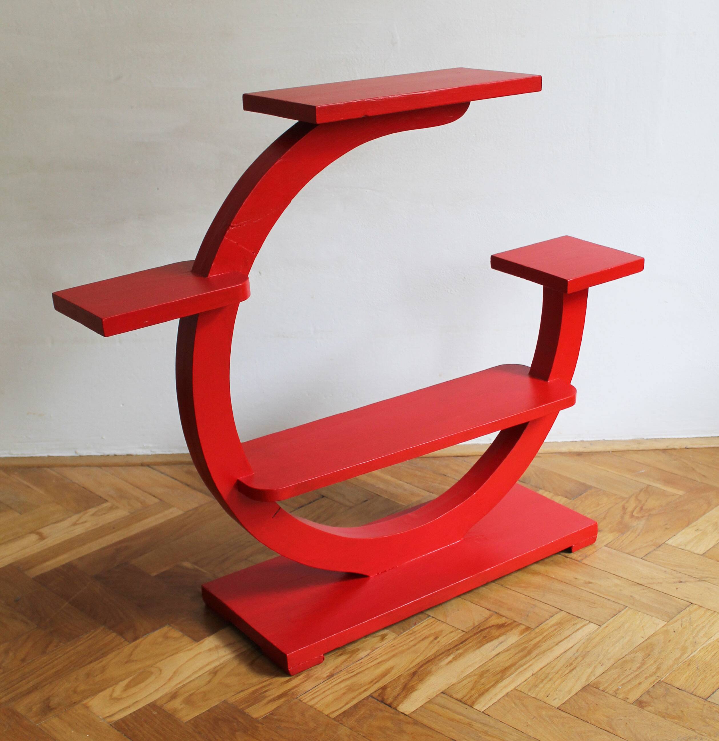 Red Modernist Flower Stand