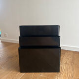 Black magazine rack Kartell 4676 / 4675 (Giotto Stoppino)