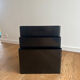 Black magazine rack Kartell 4676 / 4675 (Giotto Stoppino)