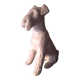 Fox Terrier Cracked Ceramic Dog