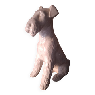 Fox Terrier Cracked Ceramic Dog