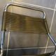 Scoubidou chair or vintage 1960s khaki green chrome spaghetti chair