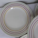 5 flat plates from Gien, Jeannino model 211205