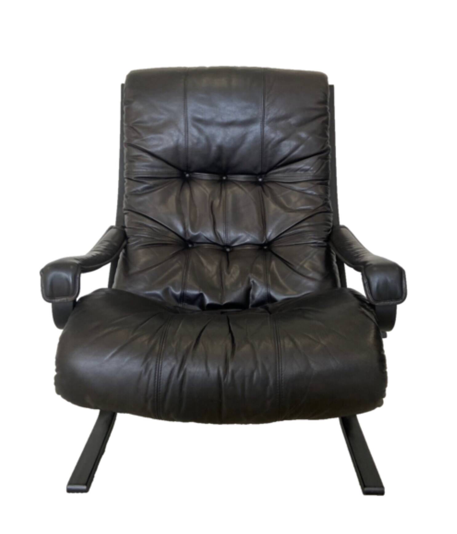 Vintage Mid Century Ingmar Relling Leather Lounge Chair