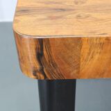 1930s Art Deco Extendable Dining Table in Walnut Finish , Czechoslovakia
