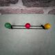 Multicolored coat rack