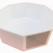 Large salad bowl. Opaline glass France.