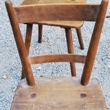Set of 4 Scandinavian style beech chairs