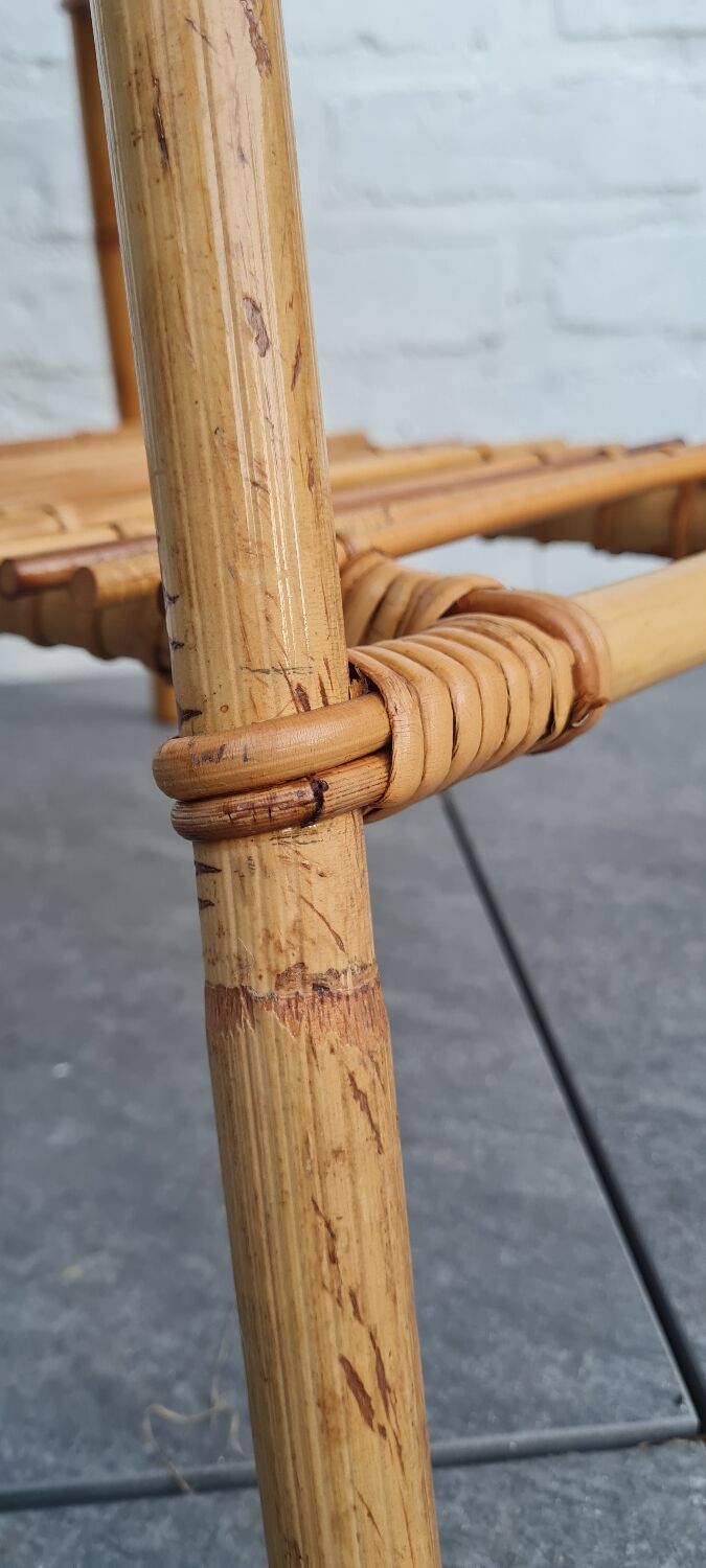 Rattan bedside table 1960