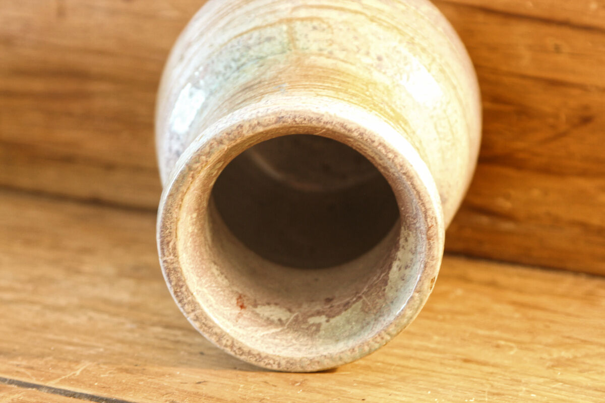 Glazed sandstone vase