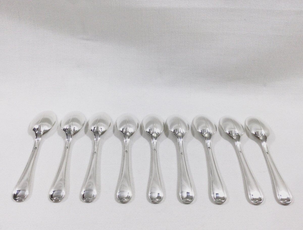 Solid silver moka spoons