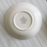 6 ceramic soup plates – hand-painted floral decoration