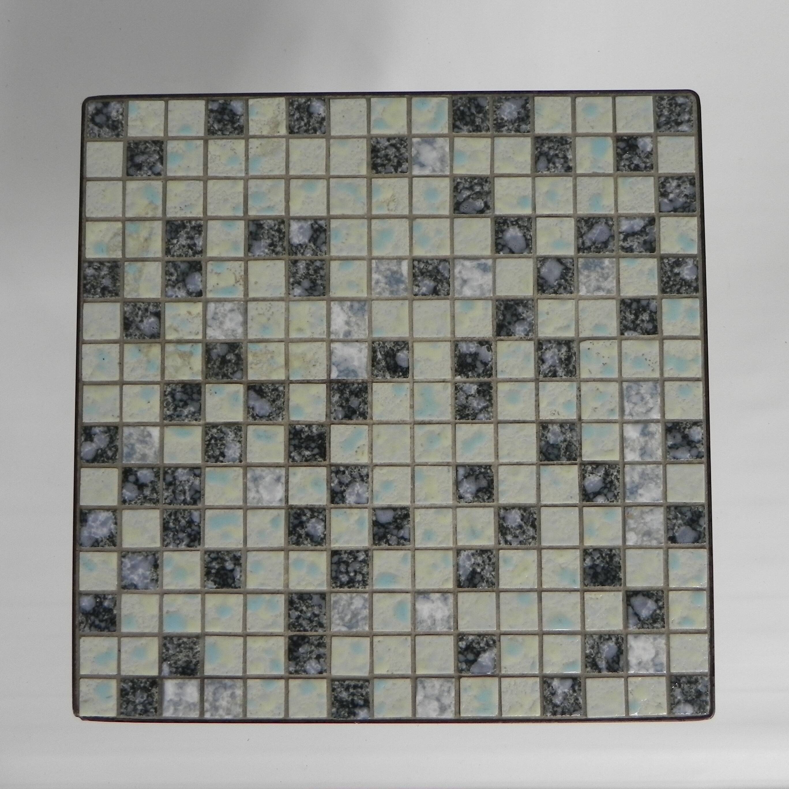 Side table with tiles, side table with 225 mini tiles, 1950s.