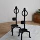 Vintage black metal candle holders – Twisted wrought iron