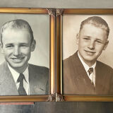 Pair identical vintage metal frames