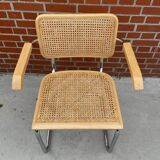 Chair Cesca model by Marcel Breuer with armrests B64