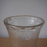 1960S MCM Patterned Pressed Glass Vase