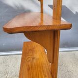 3-shelf oak wall shelf