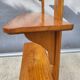 3-shelf oak wall shelf