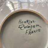 Pair of hexagonal plates Henriiot Quimper