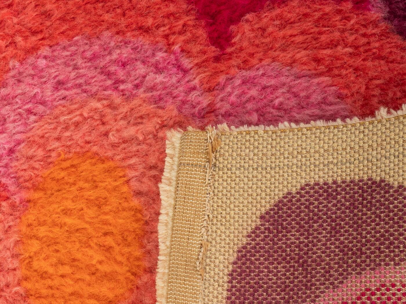 Desso Space Age carpet, 1970s, beige with berry tones