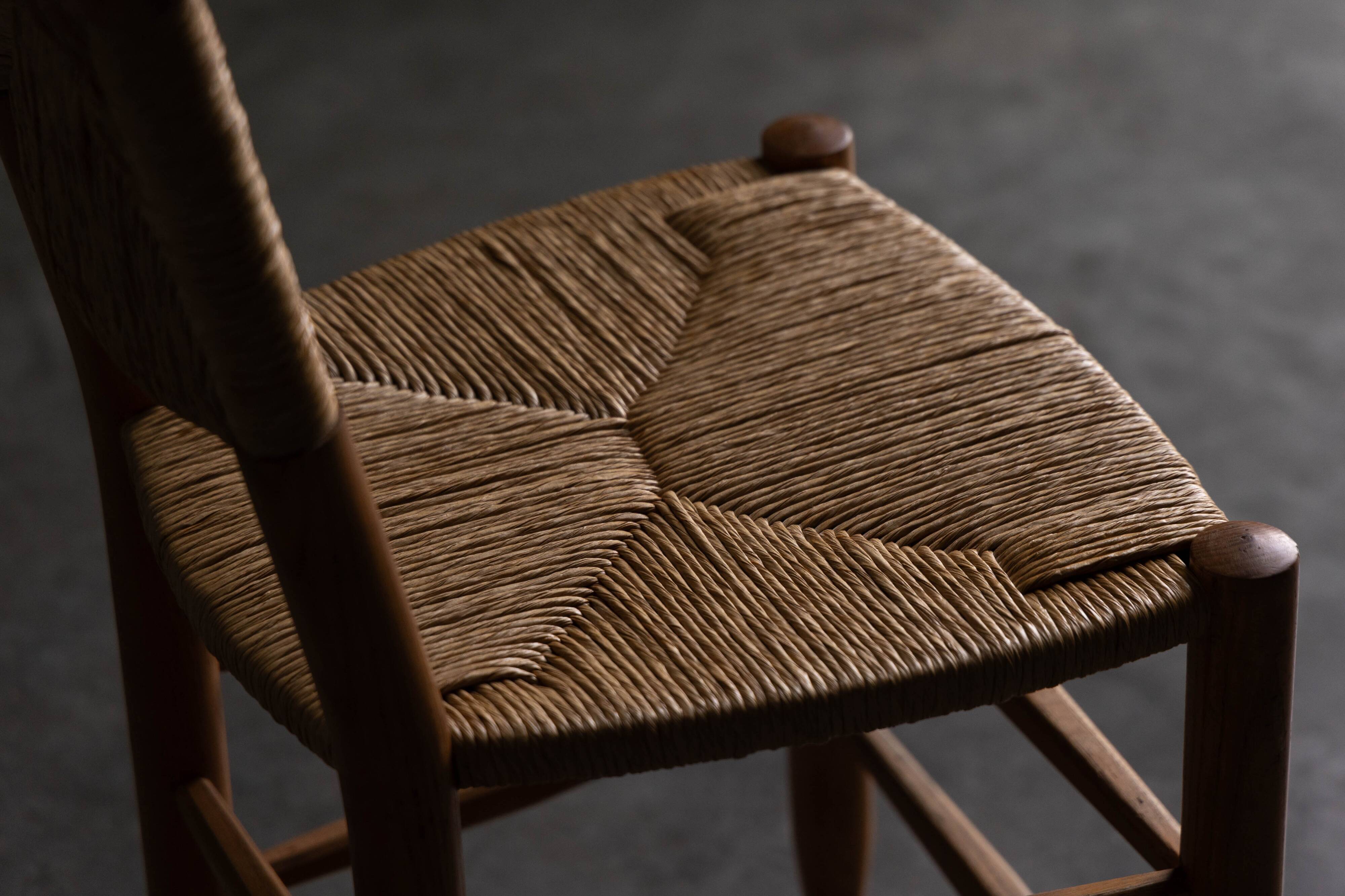 "Bauche" Dining Chairs by Charlotte Perriand for Steph Simon, France, 1950s
