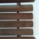 Solid wood log basket with vintage slats