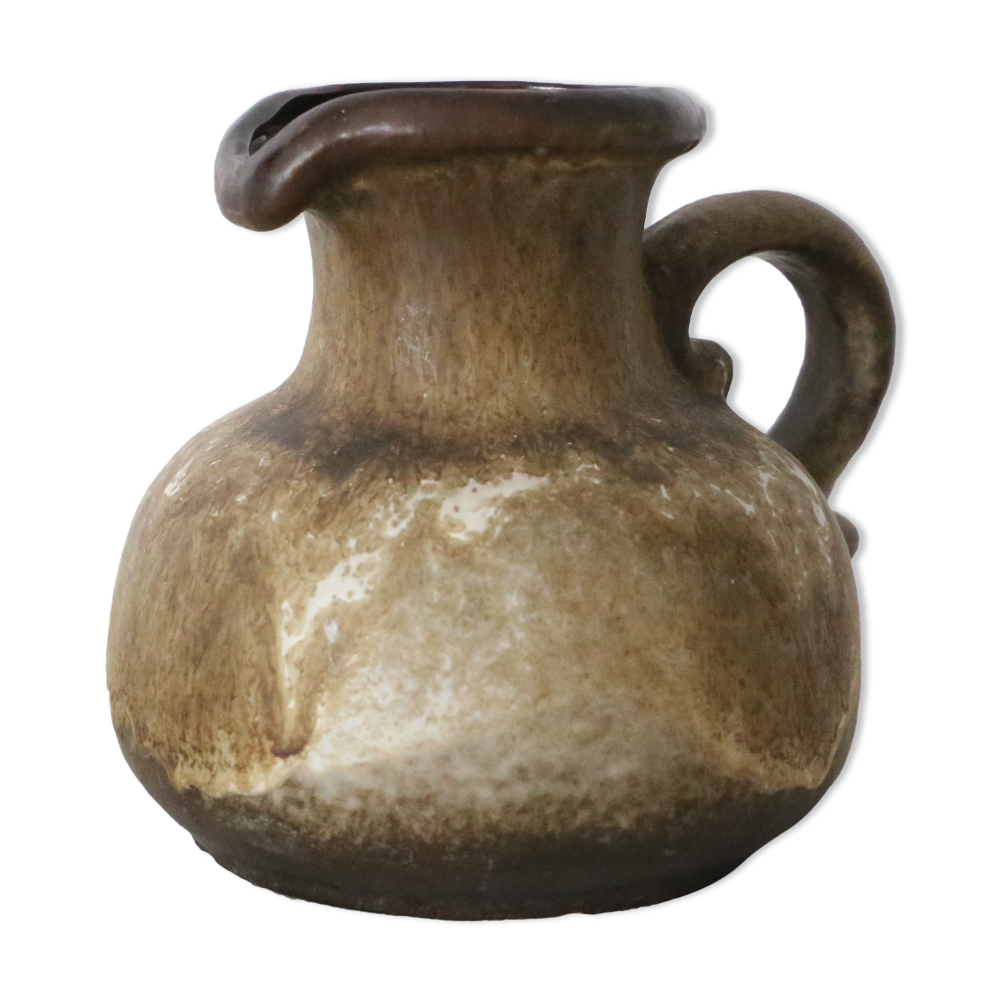 Earthen jug, German pottery, West Germany, vintage