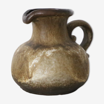 Earthen jug, German pottery, West Germany, vintage