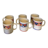 6 large vintage cups. Mobil