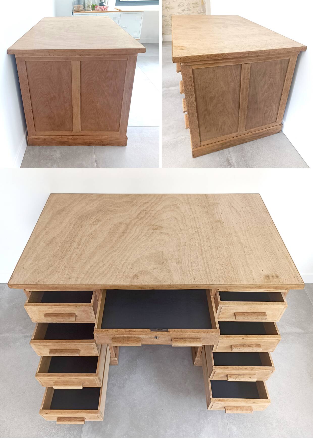 Bureau dit de « Ministre » en chêne, 1965.